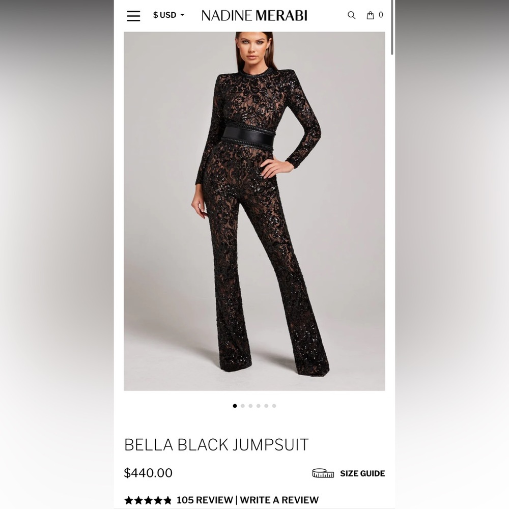 Nadine Merabi Bella Black Jumpsuit